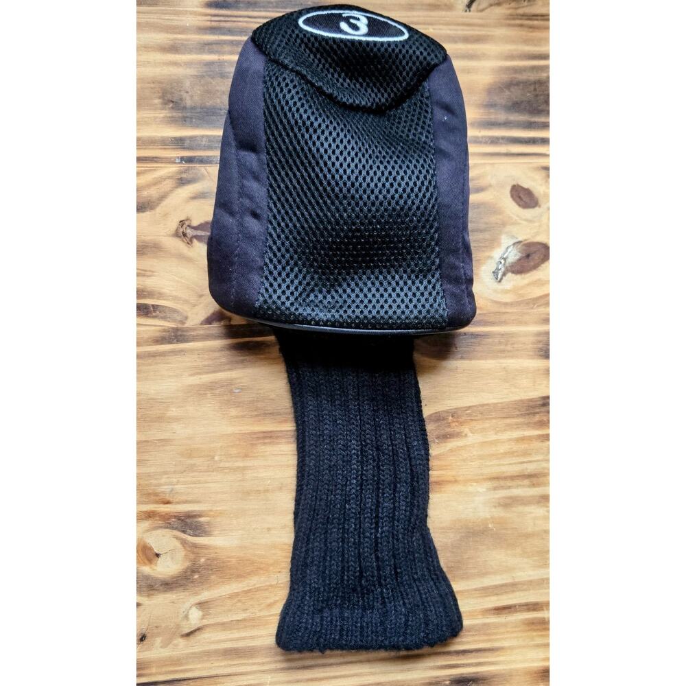 Golf 3 Iron Club Wood Headcover Black